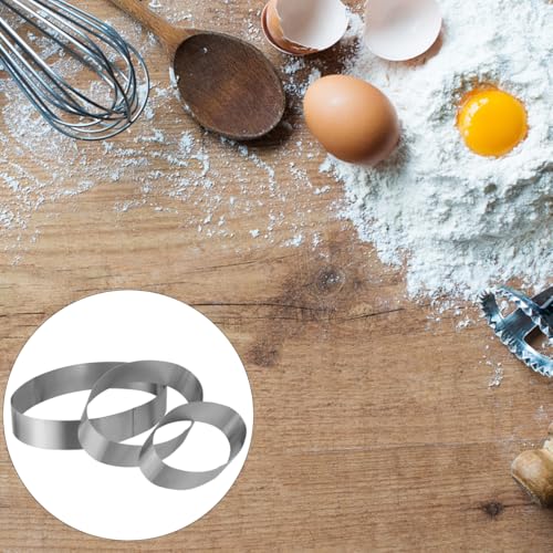 Ciieeo 3 pcs Oval Stainless Steel Cake Ring Molds Baking
