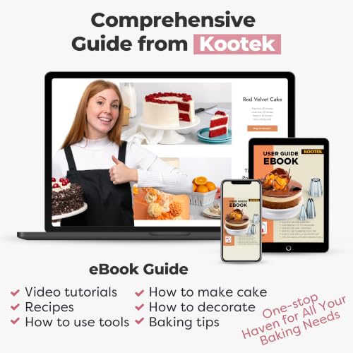 Kootek 71 Cake Decorating Kit Baking Supplies Tools for Beginners & Pros - color: Pink