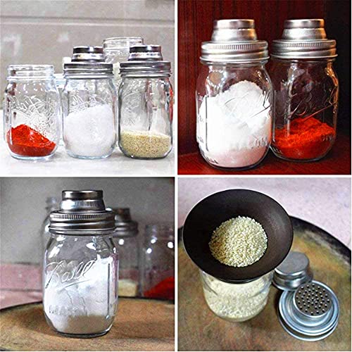 Strainer Shaker Lid for Mason Jars Spice Dispenser Replacement lids 2 Pack