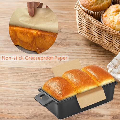 100 Pcs 8x4 in Loaf Pan Liners for Baking Bread Pan Parchment Paper - size: 8.27*4.33 inch