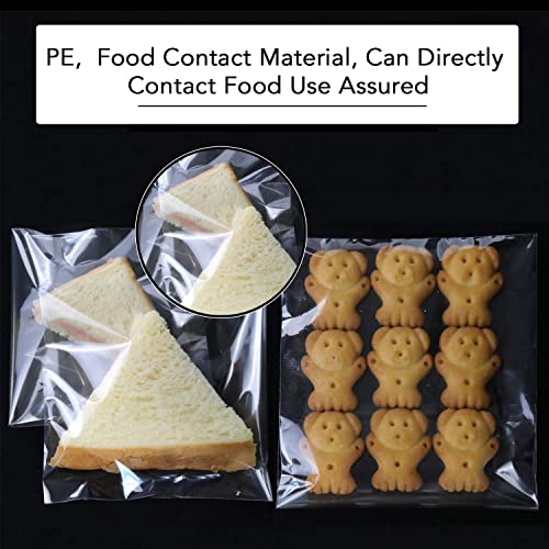 NEOACT 600 Pcs Small Cellophane Bags 3x5,Clear Resealable Cellophane,Self Sealing Bags for Candy Bakery Snacks Cookie Jewelry,Cello Bag for Party Decorative Gift - size: 600 Count (3"x5")