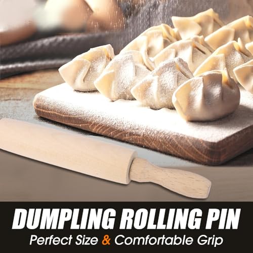 Baking Small Dough Rolling Pins for Fondant Pastry Pizza Crafting and Imaginative Play for Christmas Presents Rolling Pins Kitchen and Dining (20x2.8cm)