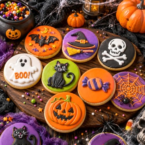 8pcs Halloween Cookie Cutters - color: Metal