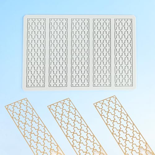 TUKE Silicone Embossing Mold Pane Pattern for Baking & DIY - size: E_ Pane Pattern