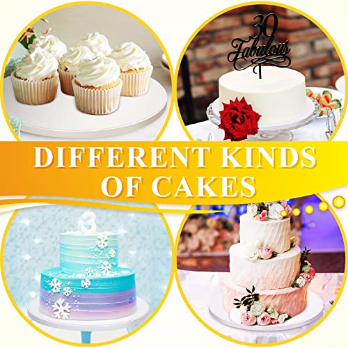 Bokon 50 Pack Cake Drums Round Boards,10'',White - size: 10 Inch