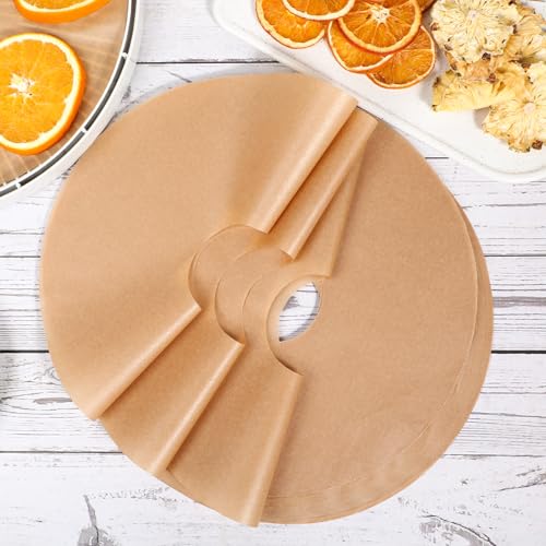 Kamehame 200pcs Dehydrator Sheets Round Parchment Paper with Hole - size: 200pcs