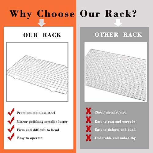Cooling Racks for Cooking and Baking, Suitable for 10" x 15" Sheet Pan