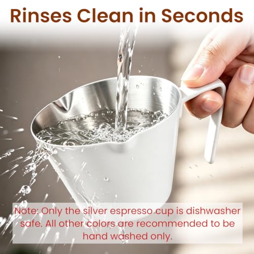 1 Pc Stainless Steel Espresso Shot Cup with Dual Scale, 3.4oz/100ml, White - color: 03_ White 1pc