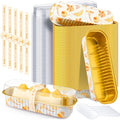 Tioncy 100 Pcs Mini Loaf Pans with Lids Spoons, Pumpkin - style: Pumpkin