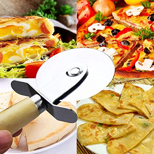 5 pcs Pizza Tool Set Includ Pastry Pizza Roller, Pizza Dough Docker that Time-Saving and Dough Scraper Cutter and Pizza Cutter Wheel and Silicagel Pastry Mat (5 pcs) - style: 5 pcs