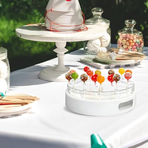 Cake Pop Stand, 22-Hole Clear Double-Layer Holder for Parties
