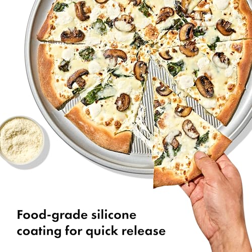 OXO Good Grips Non-Stick Pro Clear Coated Metal Bakeware Pizza Pan, Baking Sheet - style: 15in Pizza