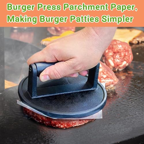 BYKITCHEN 6x6 Inch Square Burger Patty Paper for Smash Burger Press, 300pcs - size: 6 x 6 Inch