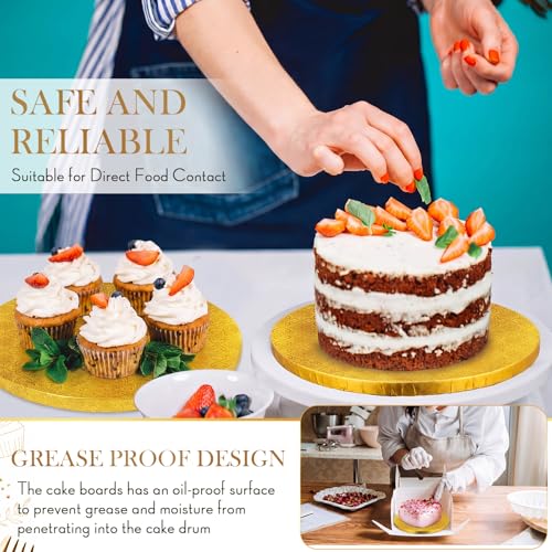 Zopeal 20 Pack 10 Inch Round Wedding Cake Boards,Gold - color: Gold