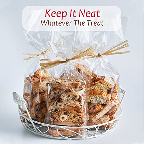 Morepack Gusseted Flat Bottom Cellophane Bags 5x3x12 In 50Pcs - color: 5x3x12Inches