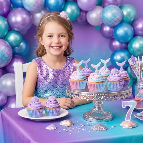 Mermaid Cupcake Liners 200 Pack 2 Styles Gradient Baking Cups - style: Style C