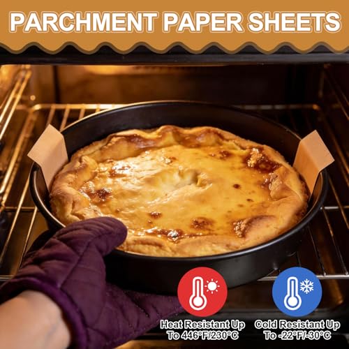uxcell Parchment Paper Rounds 8" Brown 40 Sheets - color: Brown, size: 7.9"