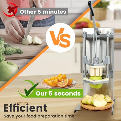 BIEAMA French Fry Cutter with 4 Blades, 1/4", 3/8", 1/2" & 8 Wedge - size: 1/4" & 3/8" & 1/2 & 8-wedge (Vertical Machine)