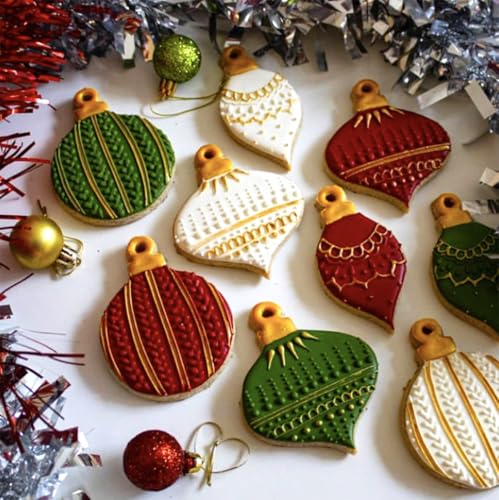 Christmas Ornament Cookie Cutters 4Pcs for Baking Decorating - style: Christmas Ornaments 4Pcs