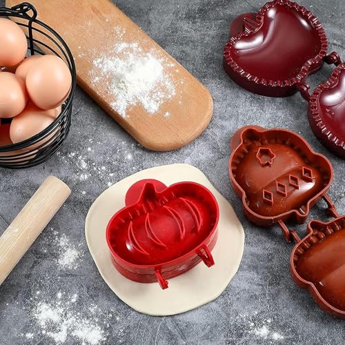 Holiday Mini Hand Pie Molds Set, Food-Grade ABS Non-Stick Maker (A+B-6Pcs) - color: A+B-6Pcs