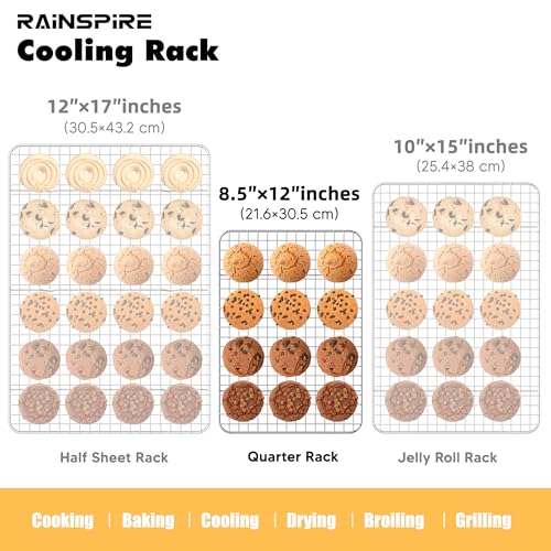Cooling Racks for Cooking and Baking True 304 Stainless Steel 8.5"x12" 1Pcs - size: 8.5"x12"