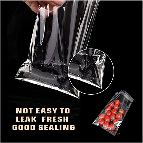100 pcs 2" x 8" Long Clear Resealable Cellophane Bags Self Sealing Treat With Adhesive Flap Gift Wrap Poly Plastic Packaging 1.4 mil - size: 2x8 inch (Pack of 100)