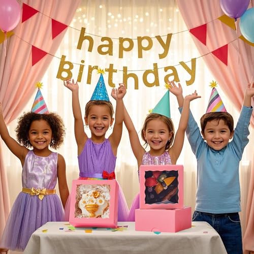 80Pack 4x4x2 Inches Bakery Boxes w/Window Party Wedding Favor - color: Pink