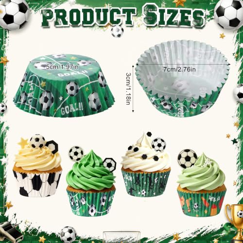 Soccer Cupcake Liners 200 Count Paper for Kids Birthday Parties - style: Style B