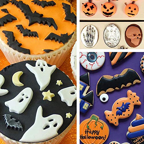 3 Pack Cookie Cutters Set Stainless Steel Bat Shape Halloween Biscuit Cookie Cutter