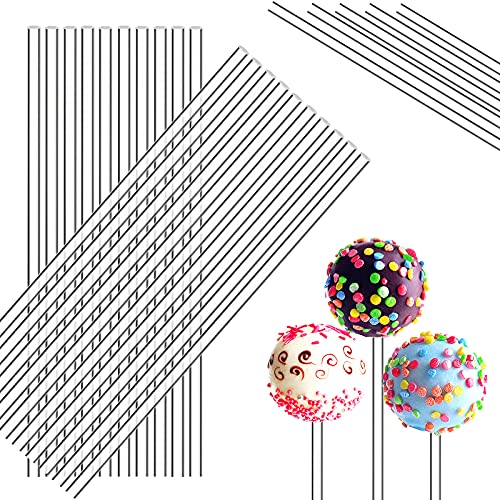 Zopeal 200 Pcs Acrylic Lollipop Stick Cake Pop Rod, 4 x 0.12 Inches, Clear - size: 4 Inch