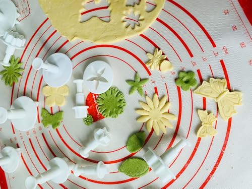 33 Set Fondant Cake Cookie Plunger Cutter Sugar Craft Embossing Tools for Baking Christmas Holiday Cake Decorating Mold DIY Baking Tools