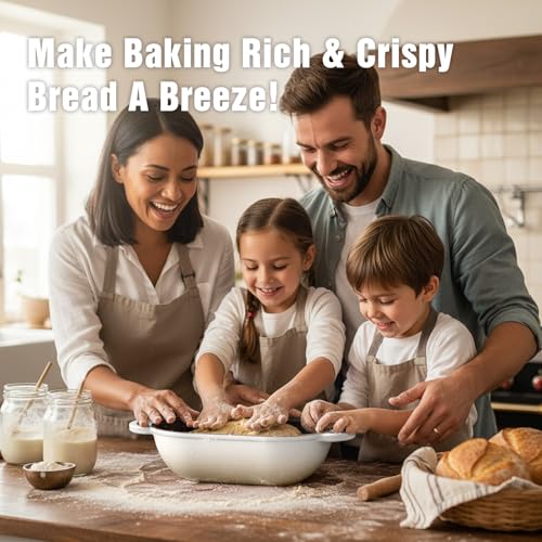 5 QT Enameled Cast Iron Sourdough Bread Oven, Loaf Pan with Lid - color: Caramel, size: 5 QT