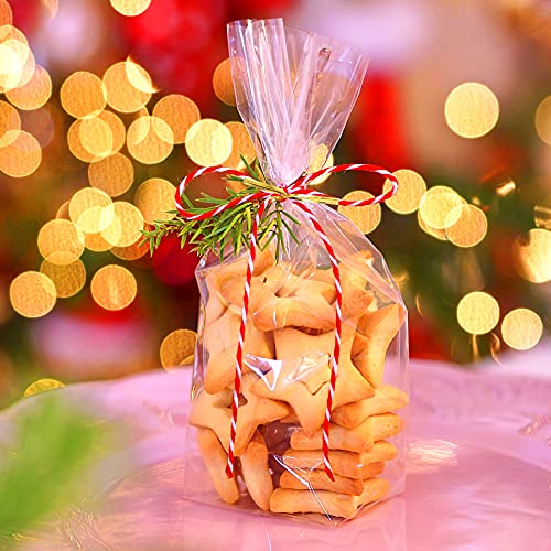 Augshy Cake Pop Bags, 300 Pcs 6x8" Treat Cello Bags with 300 Twist Ties - size: 6x8 Inches