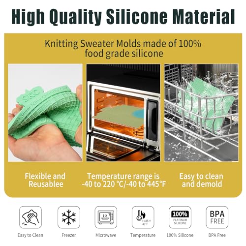 KALAIEN 1 PcsSweater Texture Fondant Impression Mats(Style 2) - color: Style 2