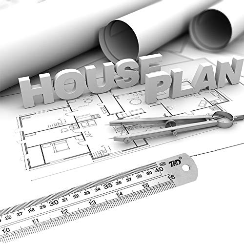 ZZTX Metal Ruler 6 Inch 12 Inch 16 Inch Stainless Steel 3 Pack