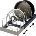 Pot Lid Organizer with 7 Dividers Expandable 12-22 Inch
