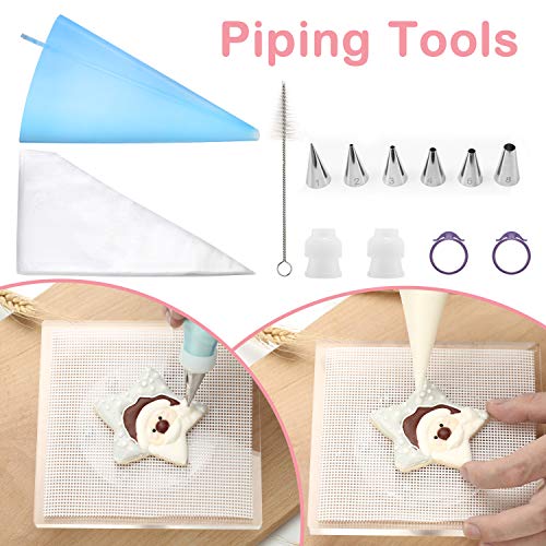 Kasmoire 188pcs Cookie Decorating Kit for Beginners and Decorator