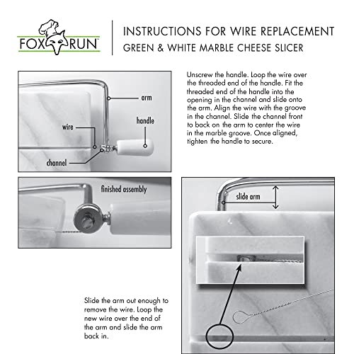 Fox Run Cheese Wire Replacement, Stainless Steel Wires, 5.5 inches, 3878, 5 wires (Pack of 1) - color: Stainless Steel, size: 5 Wires