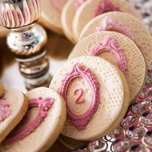 Mujiang Photo Frame Fondant Molds Picture Frames Silicone Mold Set Of 4 - color: Style B