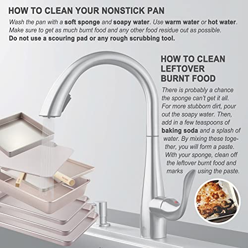 CHEFMADE 11-Inch Baking Sheet Pan, Non-Stick & Dishwasher Safe Square Jelly Roll Bakeware for Oven Roasting Meat Bread Battenberg Pizzas Pastries 11.2" x 11.2" x 1.4" (Champagne Gold) - size: 11.2" x 11.2" x 1.4"