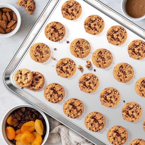 Homikit 1PC 18 x 13 Inches Stainless Steel Half Baking Sheet Pan, Non Toxic - size: 17.5x13x1