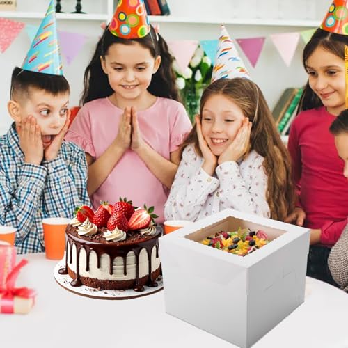 NEOACT 30 Pack Cake Boxes 10 inch, Cake Transport Container, 10x10x8 In - size: 30 Pcs-10x10x8 inches