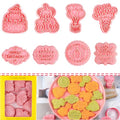 BESEK 8PCS Birthday Cookie Cutters, Birthday Party Cookie Cutter - 8 Shaped Cookie Cutter, Baking Tool for Homemaking Cookie - color: Birthday