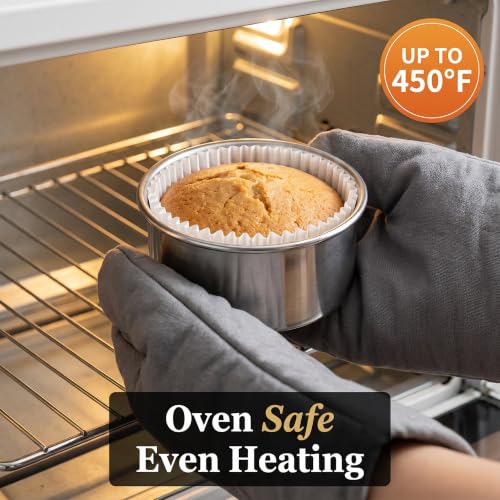 Homikit 4 Inch Round Cake Pan set of 3, Mini Layer Cake Baking Pans - size: 4 inch