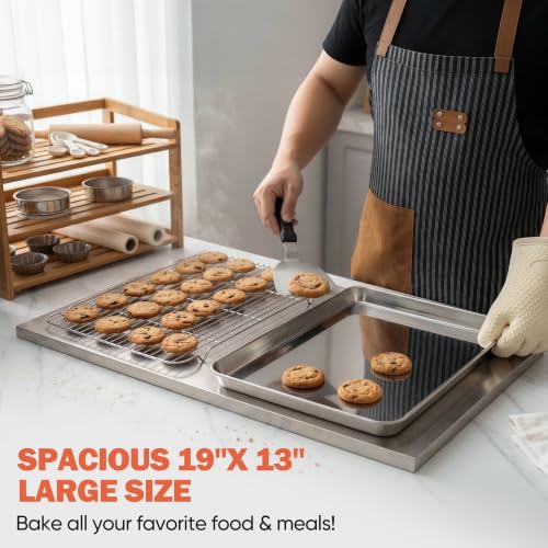 Homikit 2 Pack Cooling Rack, 18.9 *12.6 Inch XL Stainless Steel Baking Rack - size: 18.9*12.6 Inch