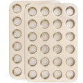 Beasea Nonstick Mini Muffin Pan 24 Cups, 2 Pack 24 Mini Small Tiny Cup Non Stick Muffin Baking Pan Tin Tray Carbon Steel Bakeware Individual Cupcake Baking Pan - Gold - color: Gold Muffin Mini 24 Cup