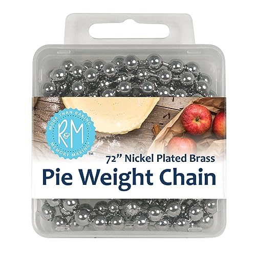 R&M Pie Weight Chain 72" – Nickel-Plated Brass Baking Weight for Blind Baking Pie Crusts - style: Pie Weight Chain