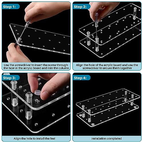 Goabroa Clear Cake Pop Stand, 21 Holes Acrylic Cakepops Display Stand