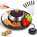 LUSHYUM Tabletop Indoor Electric S'mores Maker Kit, Flameless & Smokeless - color: Black - Smores