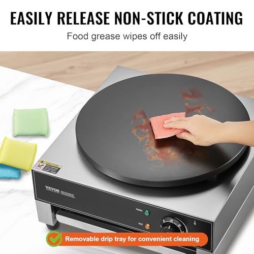 VEVOR Commercial Waffle Maker 1 Pc, Electric Stainless Steel - size: 1 Pc